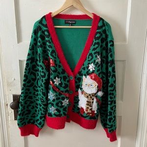 Kitty Christmas Cardigan